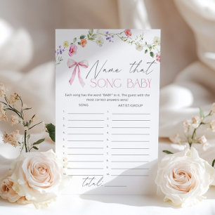 Name that Song Baby Wildflower baby shower game