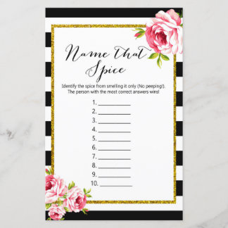Name That Spice - Bridal Shower Game