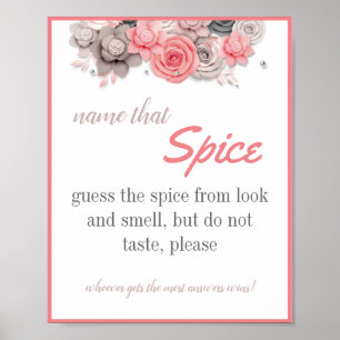 Name that Spice Bridal Shower Game Poster