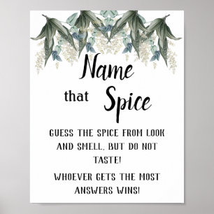 Name that Spice Flowers - Sign