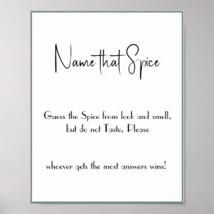 Name that Spice - Shower Game Poster