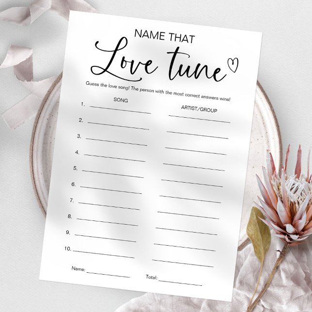 Name That Tune Bridal Shower Game Invitation (Creator Uploaded)