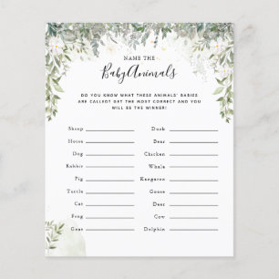 Name the Baby Animals   Baby Shower Game