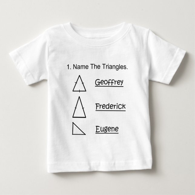 name the triangles baby T-Shirt (Front)