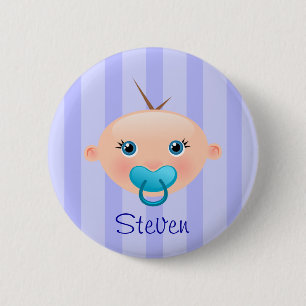 "Name This!" Baby Face Blue - Button