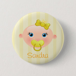 "Name This!" Baby Face Yellow - Button