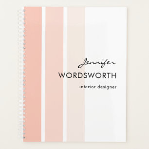 Name Trendy Coral Pastel Minimalist Planner