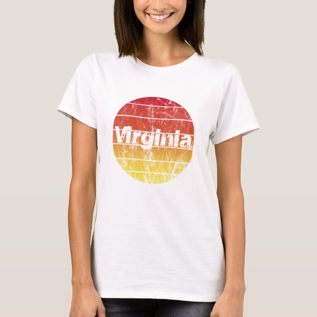 Name Viriginia Vintage Sunset T-Shirt (Front)