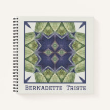 Name Watercolor Abstract Geometric Pattern Blue