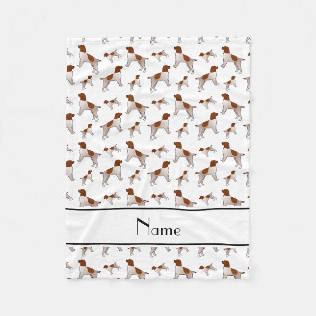 Name white Wirehaired Pointing Griffon dogs Fleece Blanket (Front)