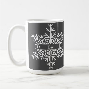 name winter snowflake coffee mug