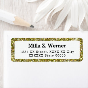 name with faux gold glitter