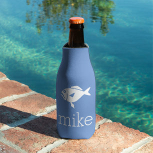 Name With Fish Bottle Cooler