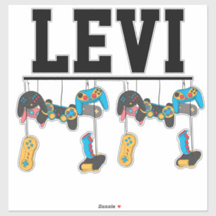 Name with Video Game Controllers  Sticker