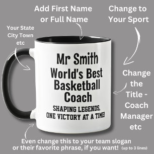 Name, Worlds Best Basketball Coach  Mug