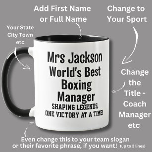 Name, Worlds Best Boxing Team Manager  Mug