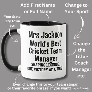 Name, Worlds Best Cricket Team Manager Mug