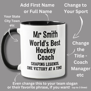 Name, Worlds Best Hockey Coach Mug