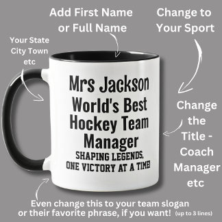 Name, Worlds Best Hockey Team Manager  Mug