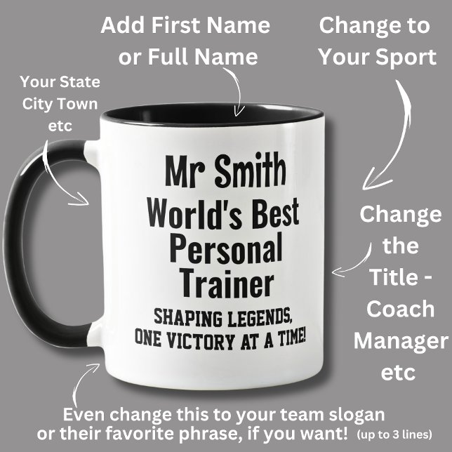 Name, Worlds Best Personal Trainer Mug (Creator Uploaded)