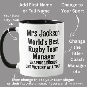 Name, Worlds Best Rugby Team Manager  Mug