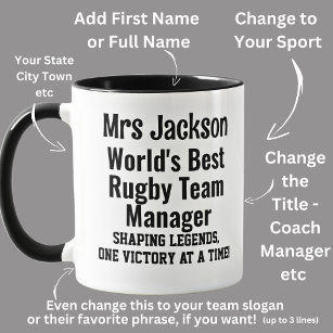 Awesome Team Manager personalised mug, any sport