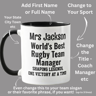 Name, Worlds Best Rugby Team Manager  Mug