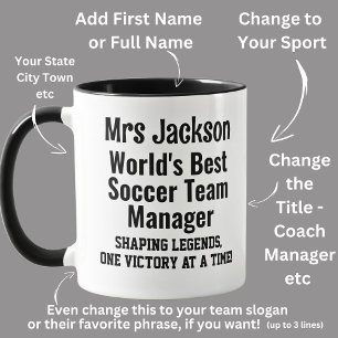 Name, Worlds Best Soccer Team Manager  Mug