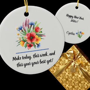 Name, Year-Round Display, 2025 New Year Ceramic Tree Decoration