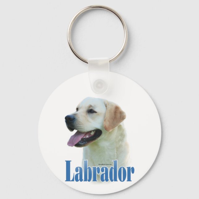 Name Yellow Labrador Retriever  Key Ring (Front)
