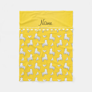 Name yellow West Highland White Terrier dogs Fleece Blanket