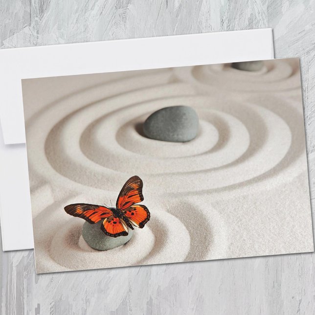 Name || Zen Garden Orange Monarch Butterfly Frame Card (Creator Uploaded)