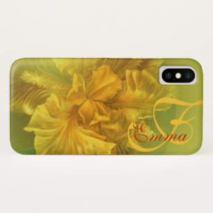 Named iris floral yellow art iphone case