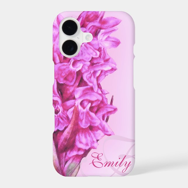 Named orchid floral pink case (Back)