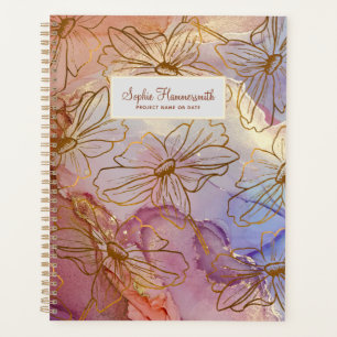Named Pastel Abstract and Floral Planner
