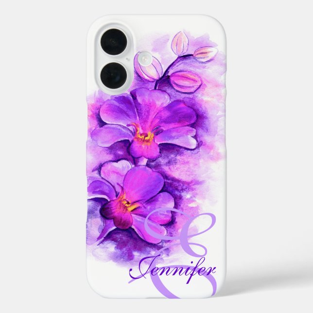 Named radiant Orchid purple art floral  Case-Mate iPhone Case (Back)