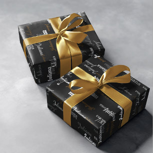 named . your own name . custom wrapping paper