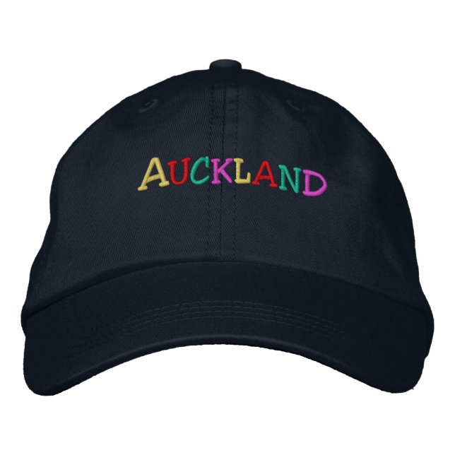 Namedrop Nation_Auckland multi-coloured Embroidered Hat (Front)