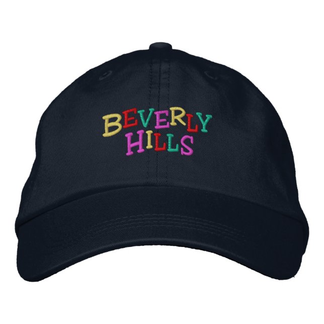 Namedrop Nation_Beverly Hills multi-coloured Embroidered Hat (Front)