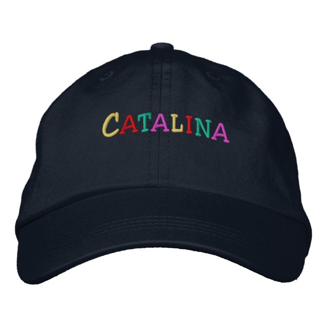 Namedrop Nation_Catalina multi-coloured Embroidered Hat (Front)