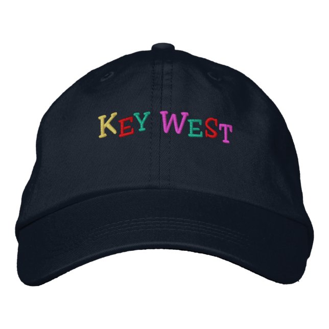 Namedrop Nation_Key West multi-coloured Embroidered Hat (Front)
