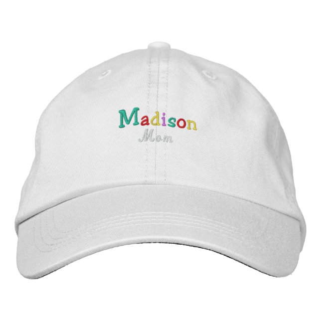 Namedrop Nation_Madison Mum Multi-coloured Embroidered Hat (Front)