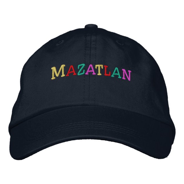 Namedrop Nation_Mazatlan multi-coloured Embroidered Hat (Front)