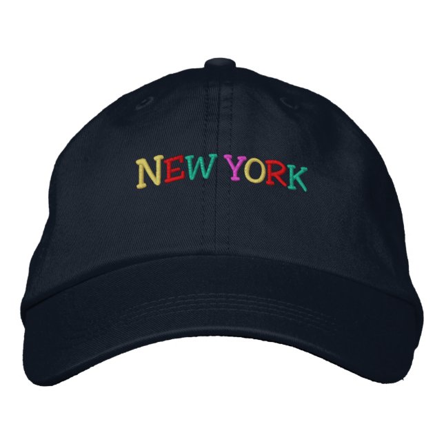 Namedrop Nation_New York multi-coloured Embroidered Hat (Front)