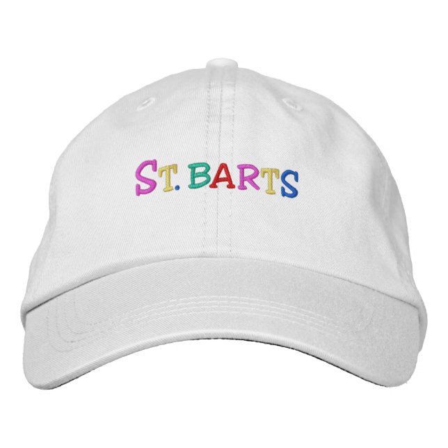Namedrop Nation_St. Barts multi-coloured Embroidered Hat (Front)