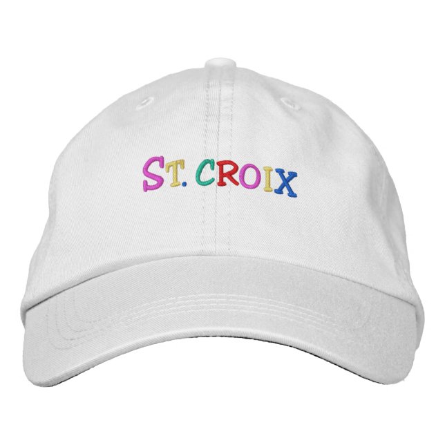 Namedrop Nation_St. Croix multi-coloured Embroidered Hat (Front)