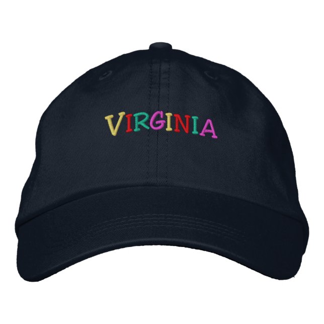 Namedrop Nation_Virginia multi-coloured Embroidered Hat (Front)
