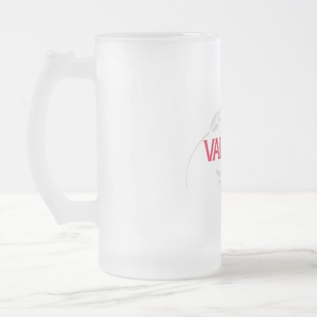 NameMug Frosted Glass Beer Mug (Left)