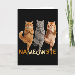 Nameowste Yoga Cat Card