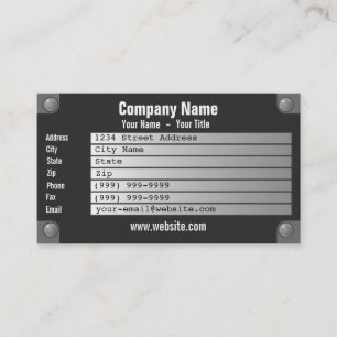 nameplate business card